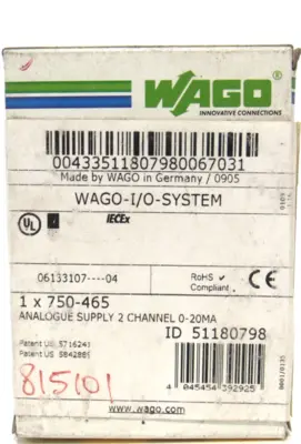 NEW WAGO 750-465 ANALOG MODULE 750465