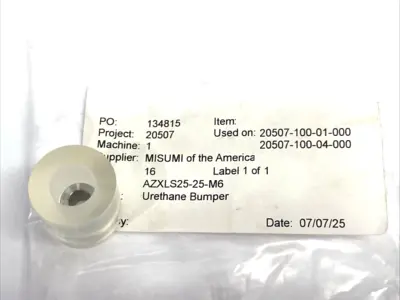 New | in-Stock MiSUMi Urethane Bumper, Counterbored, Medium Hardness, 25mm OD Misc Fasteners Michigan US | Maverick Industrial Sales #1392691