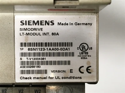 USED SIEMENS 6SN1123-1AA00-0DA1, PART OF THE SET-LT-MODUL INT.8