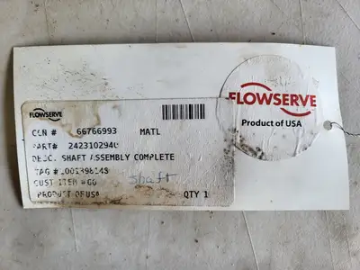 Used FLOWSERVE 2423102940 Parts (Hydraulics and Pneumatics) British Columbia CA | Lenmark #257566