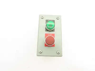Rittal Electromate E7PBGM Pushbutton Box Enclosure Red and Illuminated Green