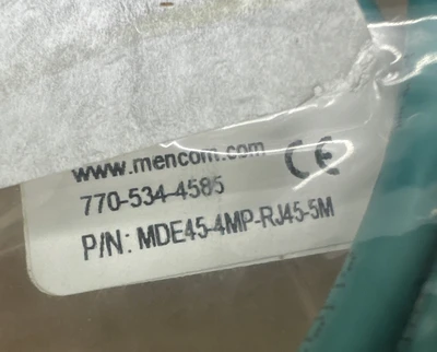 NEW Mencom MDE45-4MP-RJ45-5M