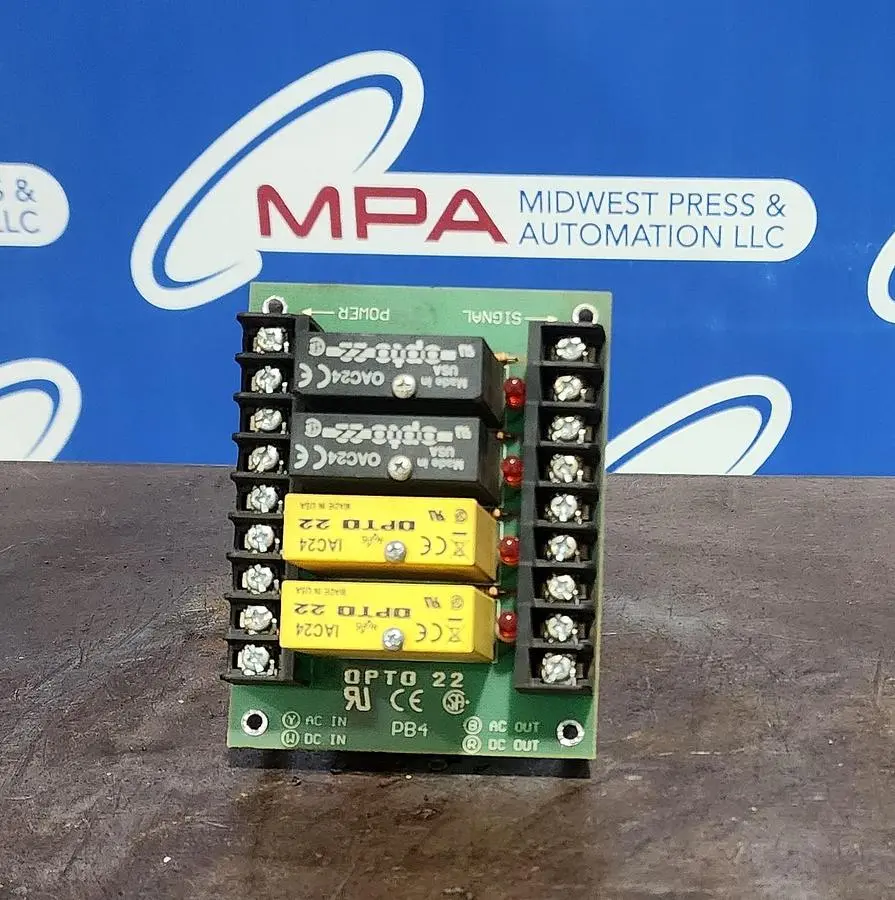 OPTO 22 PB4 I/O Mounting Rack w relays
