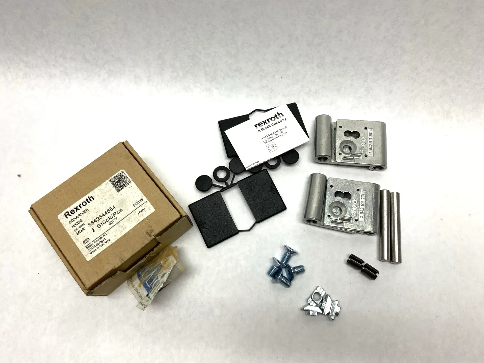 USED REXROTH SCHARNIER HINGE  3 842 544 554 BOX OF 2 PCS