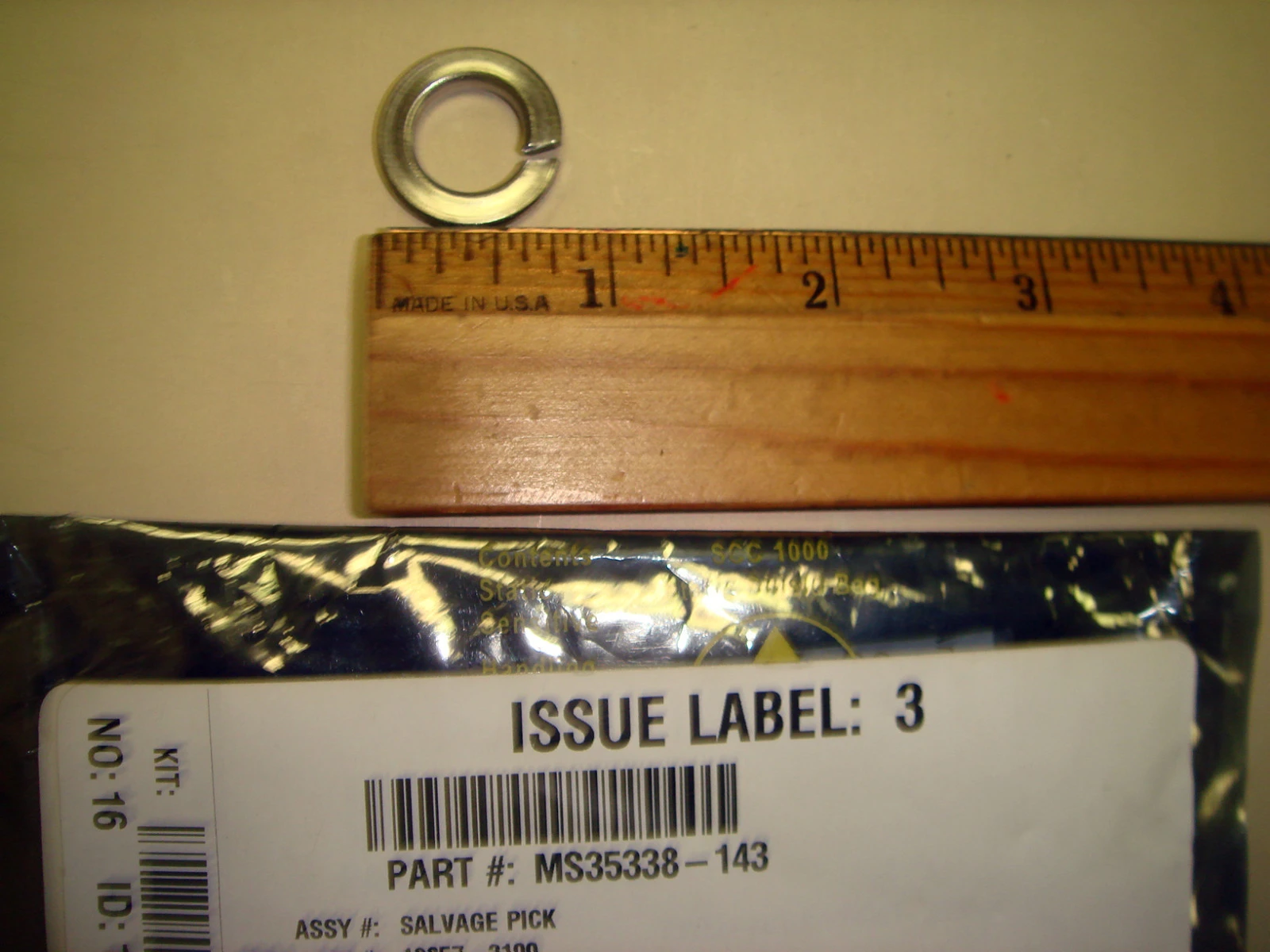 New  MS35338-143  Stainless Steele Military Split Lockwashers (QTY 114)