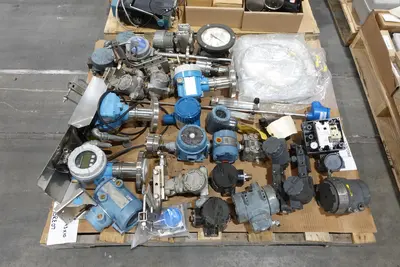 4 PALLETS OF ASSORTED INSTRUMENTATION, TRANSMITTERS, GAUGES, SENSORS, METERS, POSITIONERS