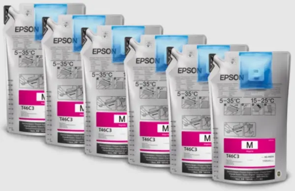 Used _UNKNOWN_ Epson UltraChrome DS Magenta Ink 1.1 Liter (6 Pack) for SureColor F6370, F9470, F9470H - T46C320 Dye Sublimation Printers Oklahoma US | Wide Image Solutions #1538784