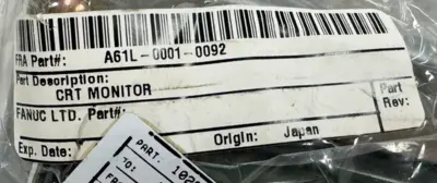 NEW FANUC A61L-0001-0092 CRT MONITOR 9" A61L00010092