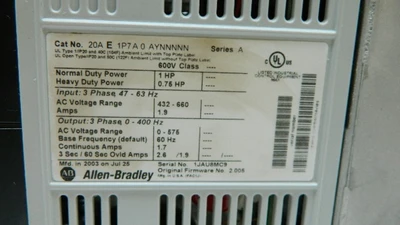 USED ALLEN BRADLEY 20AE1P7A0AYNNNNN