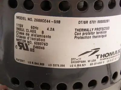 Used THOMAS _UNKNOWN_ Vacuum Pumps Indiana US | Arrow Industrial #1412090