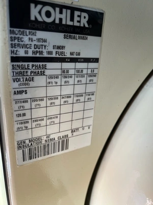 KOHLER 80kW Generators | Iron Listing (5)