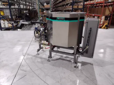 Used Shibuya Hoppmann Centrifugal Vial Feed System & Pre-Feed Elevator Bottle Feed Hopper Elevator Michigan US | Maverick Industrial Sales #1390580