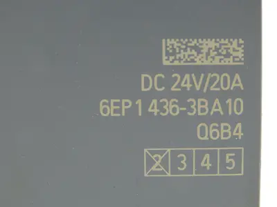 Siemens 6EP1 436-3BA10 DIN Rail Power Supply 24V/20A DC Output 400-500V 3PH