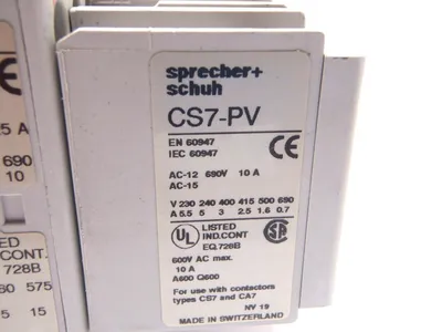USED SPRECHER + SCHUH CONTACT RELAY