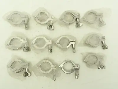SOB 20CF2402 Steel Bolted Sanitary Clamp 304SS 1" to 1-1/2" Pipe Lot of 12