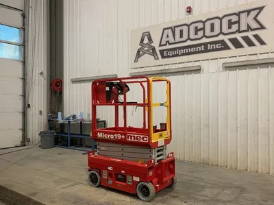 New | in-Stock 2026 MEC MICRO 19+ ELECTRIC SCISSOR LIFT Scissor Lifters Alberta CA | Adcock Equipment #1417576