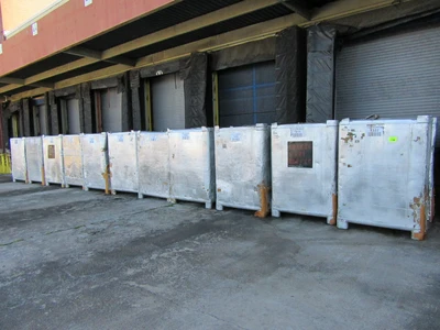 50 Cu Ft Aluminum Totes 40x45x60, side door and top hatch