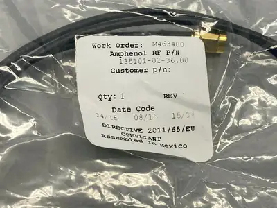 New | in-Stock Amphenol 135101-02-36.00 SMA Cable & Wire Michigan US | Maverick Industrial Sales #1460769