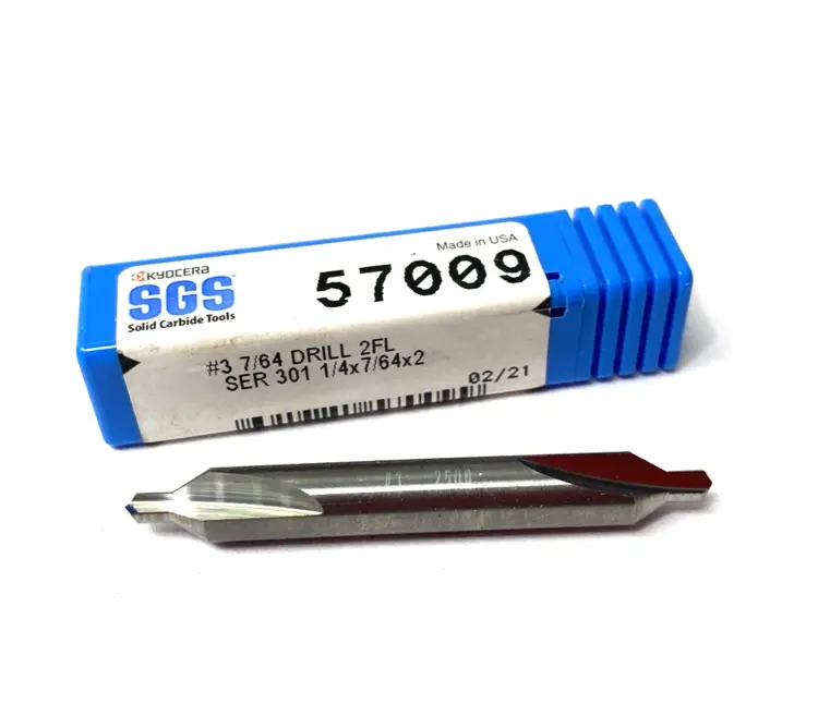 Used SGS, KYOCERA COUNTERSINK #3 7/64" DIA, 118 DEGREE, 2 FLUTE Chamfering & Deburring Tools Michigan US | Maverick Industrial Sales #1092801