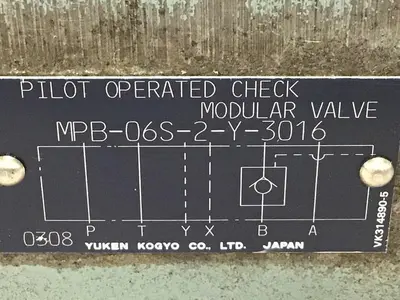 USED YUKEN KOGYO MPB-06S-2-Y-3016