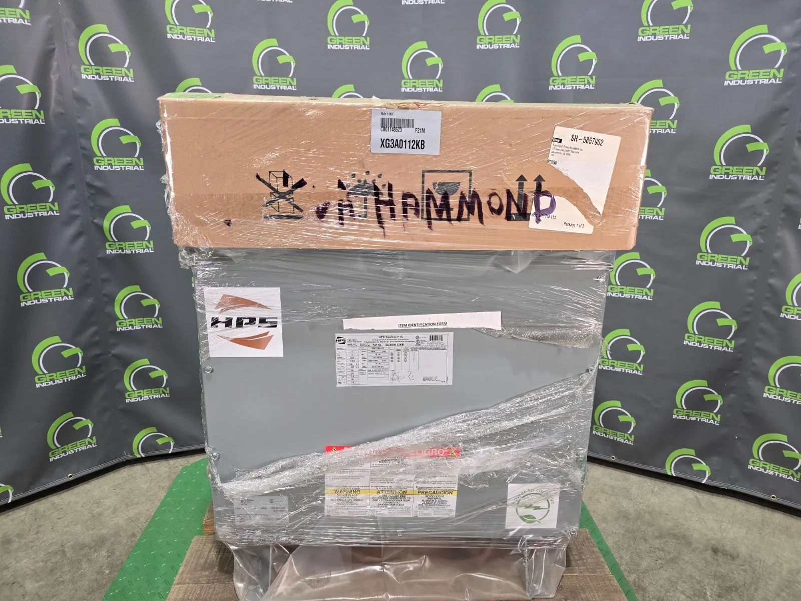 NEW 112.5 KVA HAMMOND Sentinel G Dry Transformer 480 Delta 208Y/120 SG3A0112KB