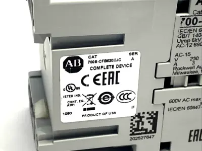 USED ALLEN BRADLEY 700S-CFB620EJC SER. A