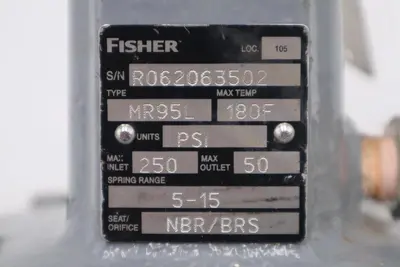 Fisher MR95L Pressure Reducing Regulator STOCK 4437A