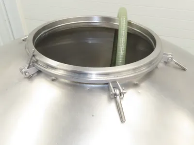 Mobile Stainless Steel Mixing Vessel 136 Gallon Tank Food Grade Sanitary Drain