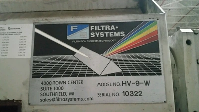 USED FILTRA-SYSTEM HV-9-W