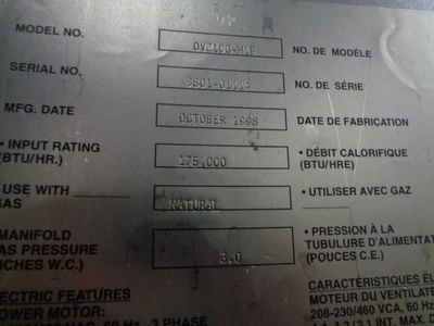 Used 1998 BAXTER OV210G-M1B Ovens California US | BakeryEquipment.com #1555290