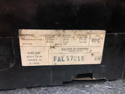 USED SQUARE D FAL17015