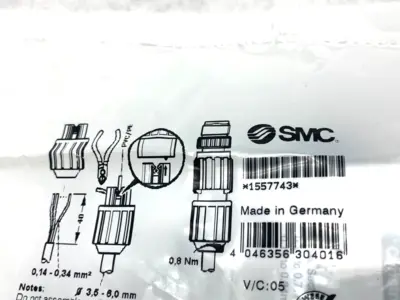 PCA-1557743 | SMC  Field Wireable Connector M12 4-Pin QUICKON - New