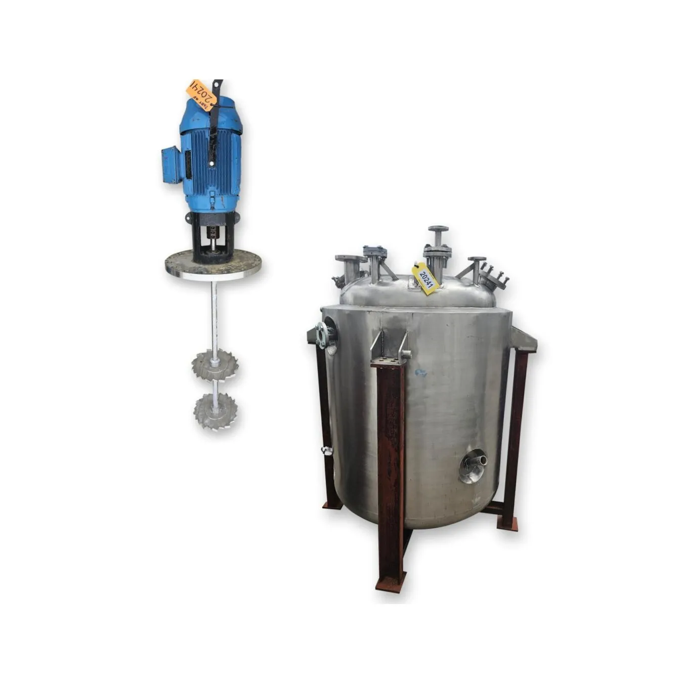 Used 1000L 264 GAL Jacketed Stainless Steel 316L Pressure Rated Mix Tank Reactor