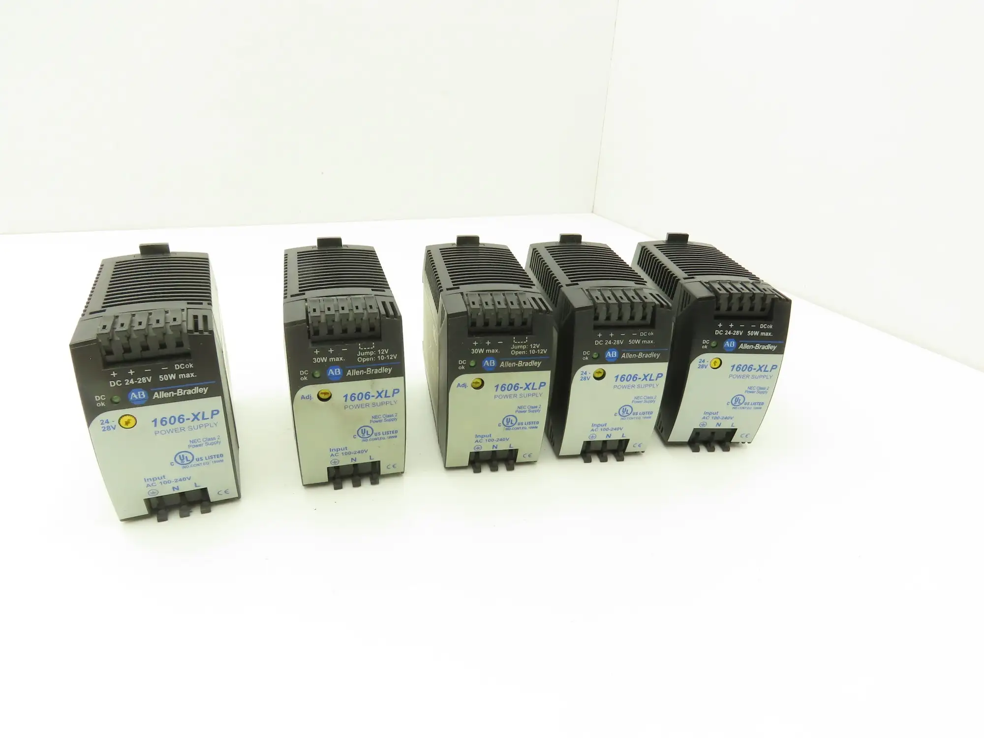 Allen Bradley 1606-XLP30B Power Supply 24VDC 30/50W 120V Lot of 5