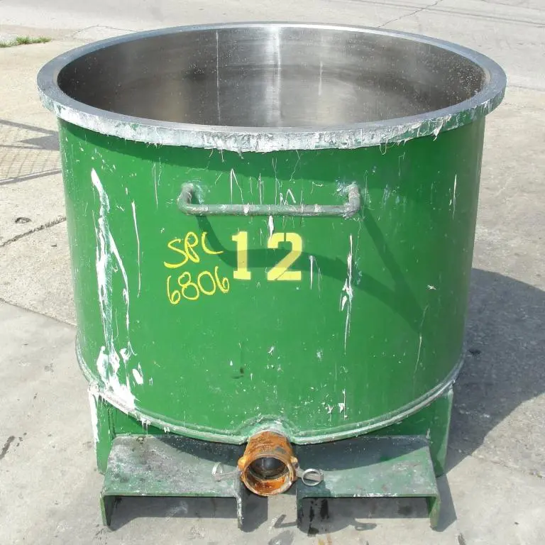 SPC6806  Mixer and Blender 100 gallon Ross change can Stainless Steel 39.25" inside diameter 27.5" inside height
