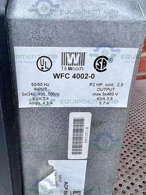 USED TB WOOD'S WFC 4002-0 DRIVE / AC INVERTER 2HP, 460V