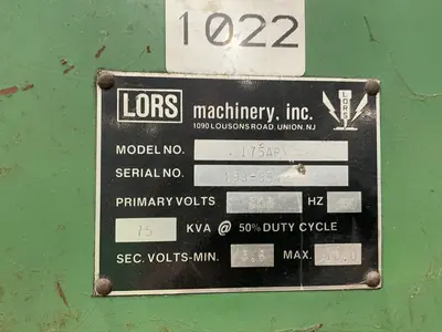 Used LORS 175AP Spot Welders Ohio US | HGR 24 #1322857