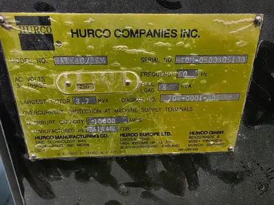 2005 HURCO HAWK 40 Mills, Millers, Vertical | Holland Equipment Hunters, Inc. (5)