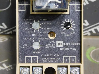 Cutler-Hammer PROTMR Timing Relay Style 9084A61G01 10A 28VDC/120VAC Used