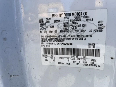 Used 2010 FORD F150 Pickup Trucks Tennessee US | Moore Equipment #1516695