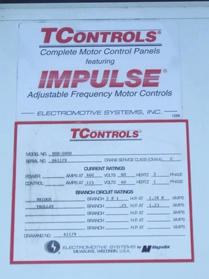 USED TCONTROLS 000-5000