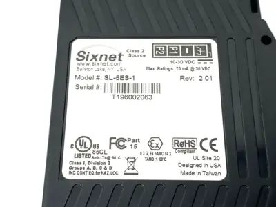USED HMS NETWORKS SIXNET UNMANAGED 5-PORT INDUSTRIAL ETHERNET SWITCH