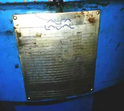 (3) Alfa-Laval S-967 fuel/lube oil purifiers, 316SS.