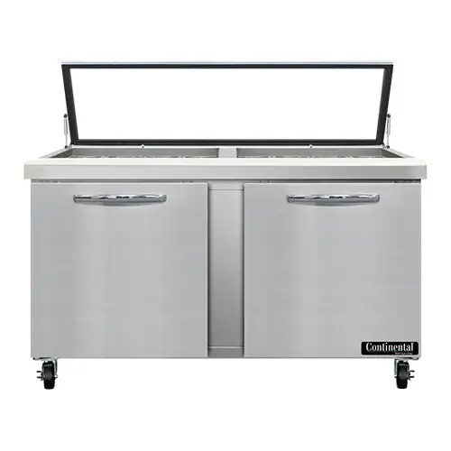 Continental SW60N24M-HGL 60" Sandwich/salad Prep Table W/ Refrigerated Base, 115v