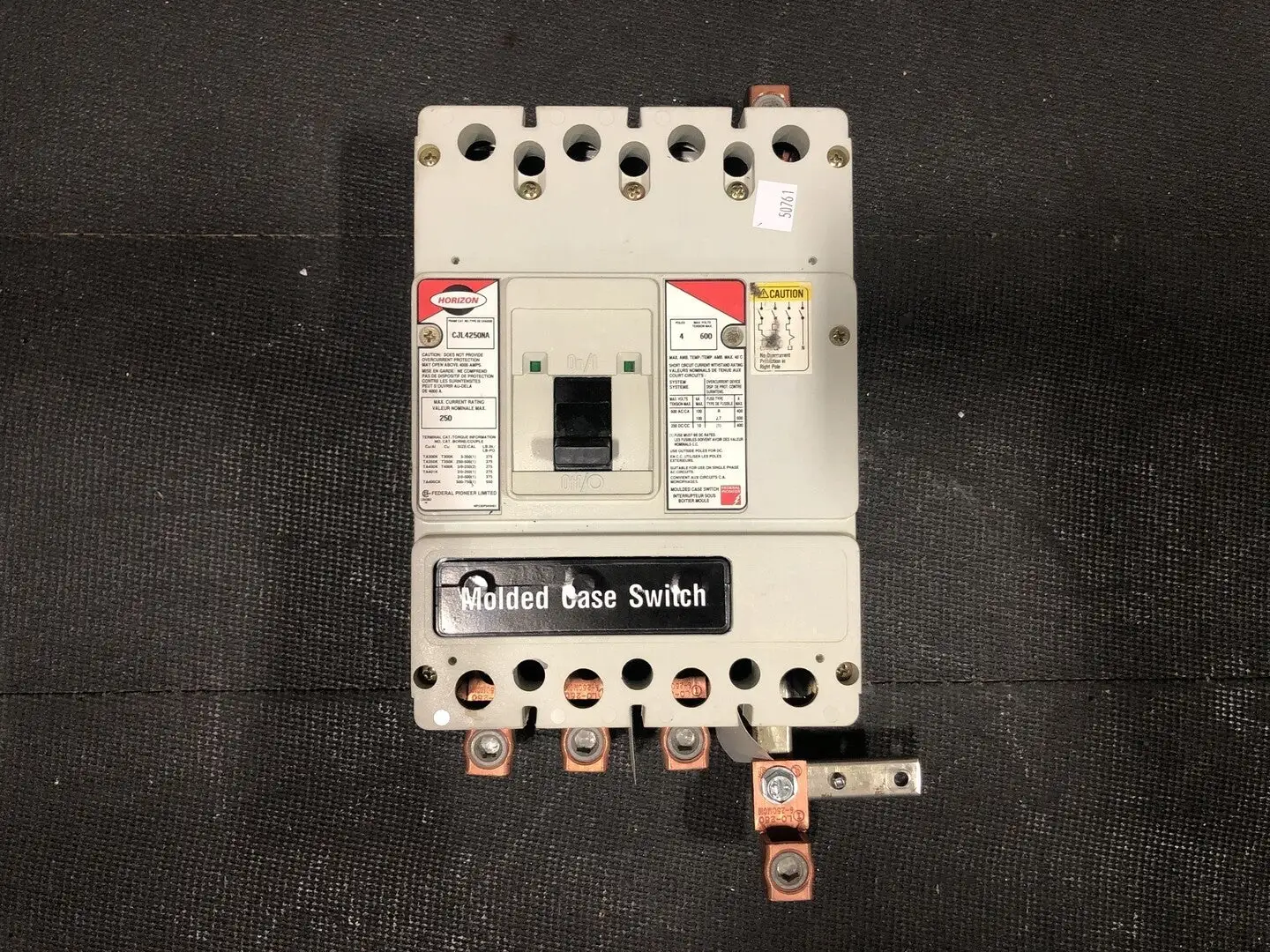 USED FEDERAL PIONEER NO. CJL4250NA