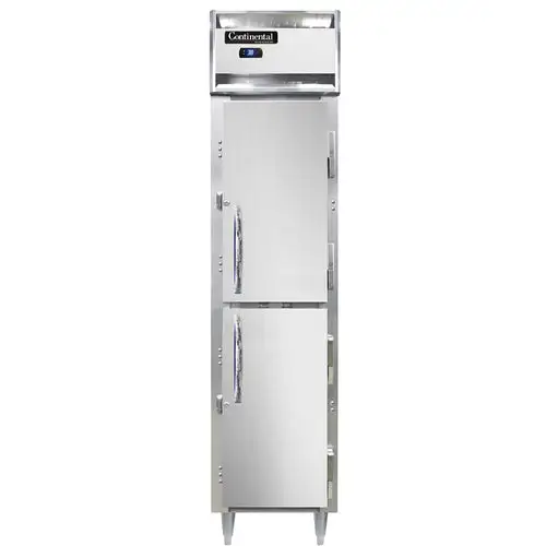 Continental D1RSESNHD 17 3/4" One Section Reach In Refrigerator, (2) Right Hinge Solid Doors, Top Compressor, 115v