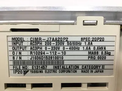 USED YASKAWA CIMR-J7AA20P2