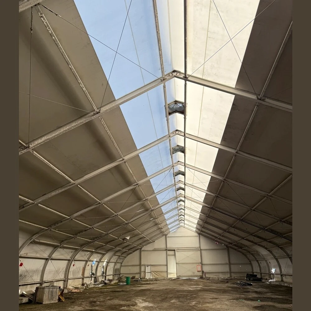 Sprung 85ft Wide x 165ft Long Canvas Building