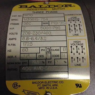 USED BALDOR MOO