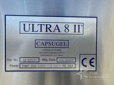 Used CAPSUGEL ULTRA 8 II Capsule Fillers California US | Star Industries #1254725